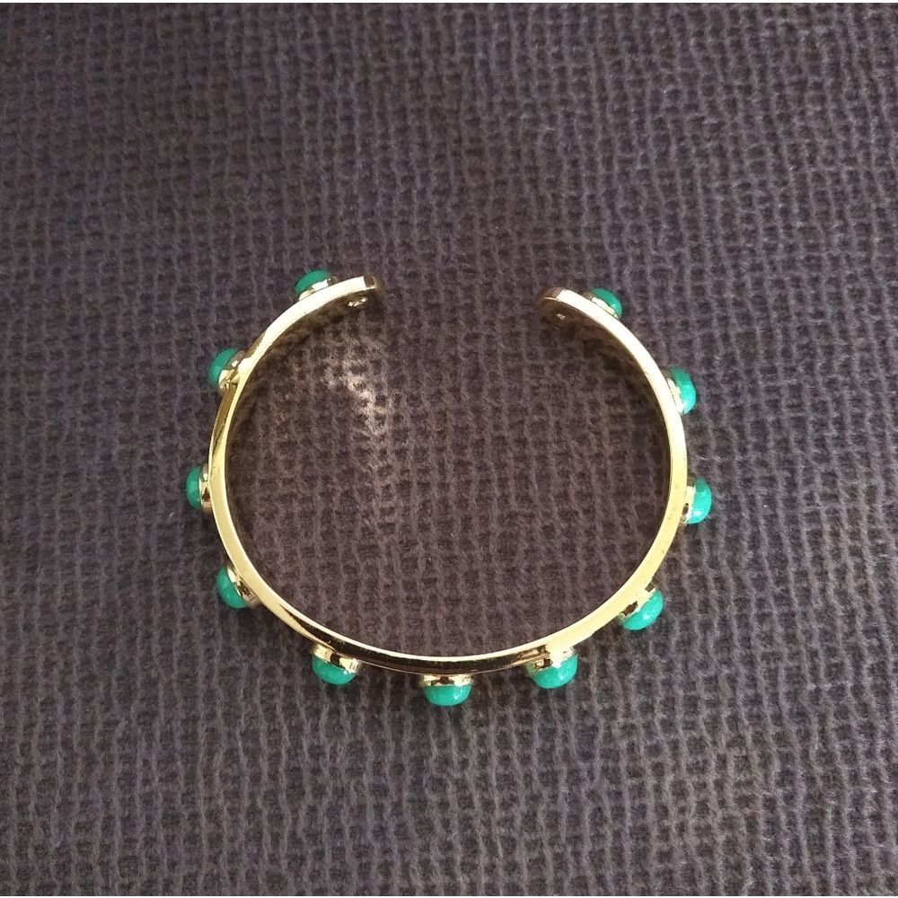 ✨️HP✨️ Kate Spade♠ "Tag🏷️ Along" Cuff in Jade Green💚 - Picture 3 of 6